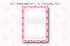 Heart &amp; Floral To Do List Template | To do list Product Image 1