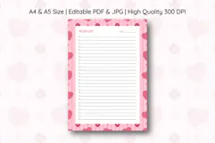 Heart & Floral To Do List Template | To do list Product Image 1