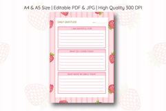 Strawberry Daily Gratitude Planner | Daily Planner Product Image 1