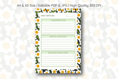 Daffodil Flower Daily Gratitude Planner | Daily Planner Product Image 1