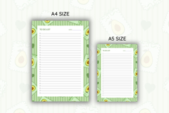 Avocado Coquette Heart Stripe To Do List | To do list Product Image 2