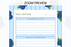 Blueberry Daily Gratitude Planner | Daily Planner Product Image 2