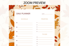 Vintage Fall Daily Planner Template | Daily Planner Product Image 2