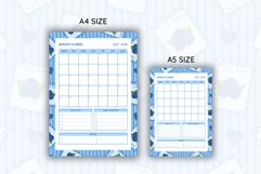 Blueberry Coquette Stripe Monthly Planner For July 2026 Product Image 2