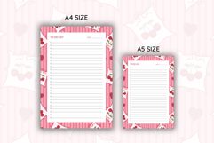 Cherry Coquette Heart Stripe To Do List | To do list Product Image 2
