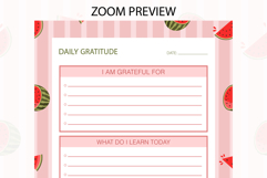 Watermelon Daily Gratitude Planner | Daily Planner Product Image 2