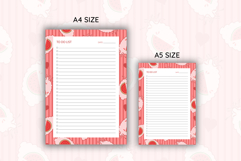 Watermelon Coquette Heart Stripe To Do List | To do list Product Image 2