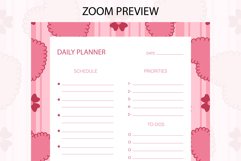 Heart Stripe Daily Planner | Daily Planner Product Image 2