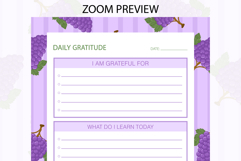 Grapes Daily Gratitude Planner | Daily Planner Product Image 2