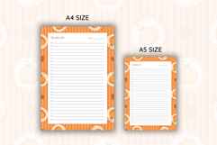 Peach Coquette Heart Stripe To Do List | To do list Product Image 2