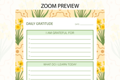 Daffodil Flower Daily Gratitude Planner | Daily Planner Product Image 2