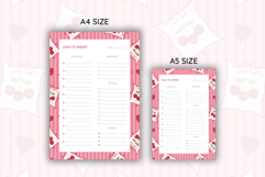 Cherry Coquette Stripe Daily Planner | Daily Planner Product Image 2