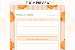 Peach Daily Gratitude Planner | Daily Planner Product Image 2