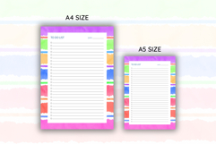 Watercolor Colorful Stripe To Do List Template | To do list Product Image 2