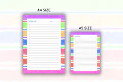 Watercolor Colorful Stripe To Do List Template | To do list Product Image 2