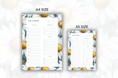 Watercolor Daisy Flower Daily Planner | Daily Planner Product Image 2