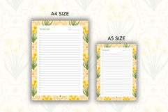 Daffodil Flower To Do List Template | To do list Product Image 2