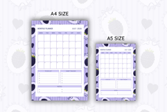 Blackberry Coquette Stripe Monthly Planner For July 2026 Product Image 2