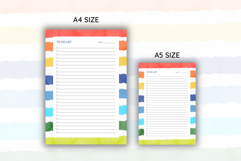Watercolor Colorful Stripe To Do List Template | To do list Product Image 2