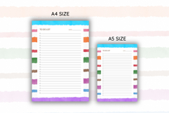 Watercolor Colorful Stripe To Do List Template | To do list Product Image 2