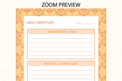 Ogee Pattern Daily Gratitude Planner | Daily Planner Product Image 2
