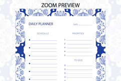 Scandinavian Flower Daily Planner | Daily Planner Product Image 2