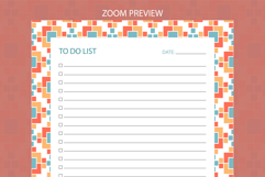 Moroccon Pattern To Do List Template | To do list Product Image 3