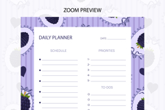 Blackberry Coquette Stripe Daily Planner | Daily Planner Product Image 3
