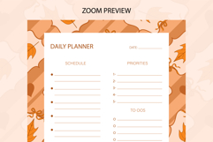 Fall Coquette Stripe Daily Planner | Daily Planner Product Image 3