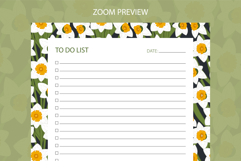 Daffodil Flower To Do List Template | To do list Product Image 3