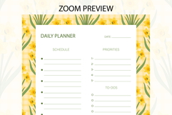 Daffodil Flower Daily Planner | Daily Planner Product Image 3