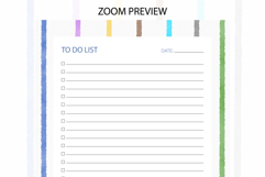 Watercolor Colorful Stripe To Do List Template | To do list Product Image 3