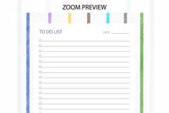 Watercolor Colorful Stripe To Do List Template | To do list Product Image 3