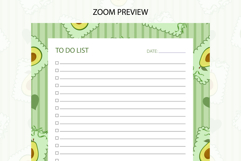 Avocado Coquette Heart Stripe To Do List | To do list Product Image 3