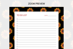 Sunflower To Do List Template | To do list Product Image 3