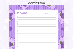 Grapes Coquette Heart Stripe To Do List | To do list Product Image 3