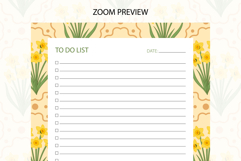 Daffodil Flower To Do List Template | To do list Product Image 3