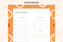 Peach Coquette Stripe Daily Planner | Daily Planner Product Image 3