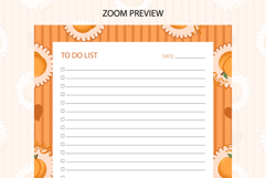 Peach Coquette Heart Stripe To Do List | To do list Product Image 3