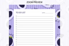 Blackberry Coquette Heart Stripe To Do List | To do list Product Image 3