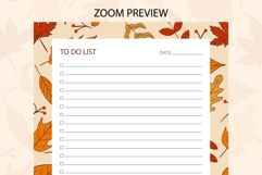 Vintage Fall To Do List Template | To do list Product Image 3
