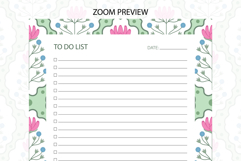 Folk Flower To Do List Template | To do list Product Image 3