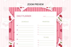 Cherry Coquette Stripe Daily Planner | Daily Planner Product Image 3
