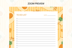 Pineapple Coquette Heart Stripe To Do List | To do list Product Image 3