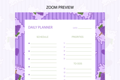 Grapes Coquette Stripe Daily Planner | Daily Planner Product Image 3