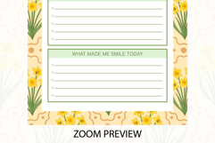 Daffodil Flower Daily Gratitude Planner | Daily Planner Product Image 3