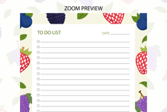 Berries Pattern To Do List Template | To do list Product Image 3