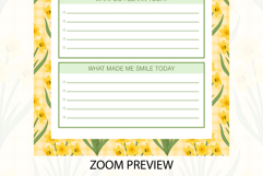 Daffodil Flower Daily Gratitude Planner | Daily Planner Product Image 3