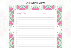 Folk Floral To Do List Template | To do list Product Image 3
