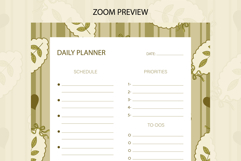 Fall Coquette Stripe Daily Planner | Daily Planner Product Image 3